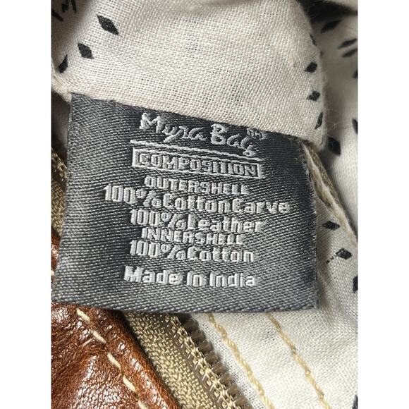 Myra Bag Rocky‎ Brown Leather Shoulder Bag with Adjustable Strap - Picture 9 of 9